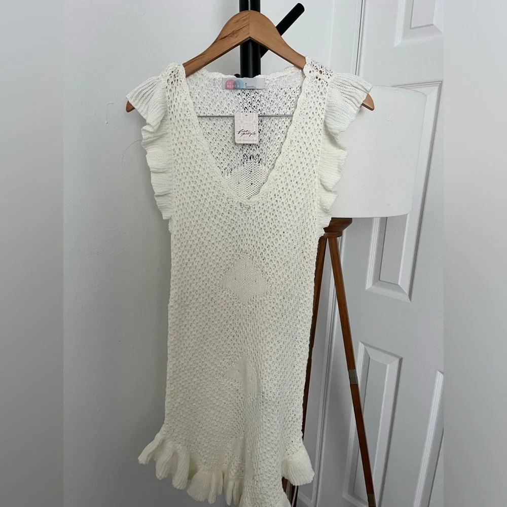 Free People White Crochet Mini Dress - Picture 7 of 11